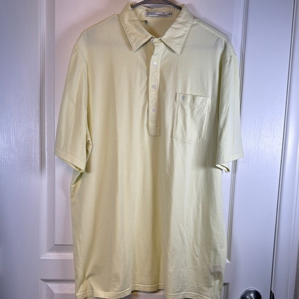 Criquet Light Yellow Polo Golf Shirt Size XL #5664